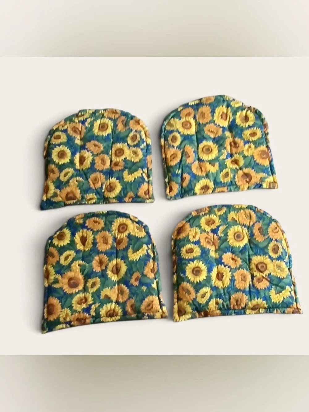 Set Of 4 Sunflower Kitchen Chair Pads